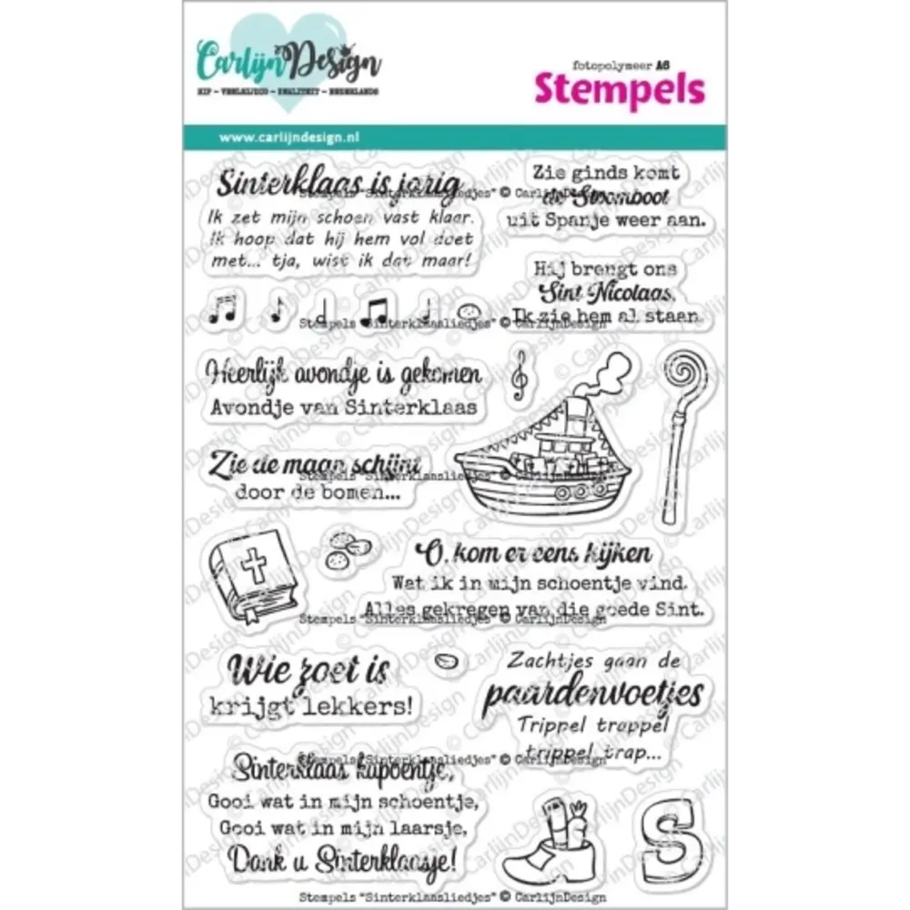 Carlijn Design Stempels Sinterklaas Liedjes (CDST-0156) Carlijn Design Stempels Sinterklaas Liedjes (CDST-0156)