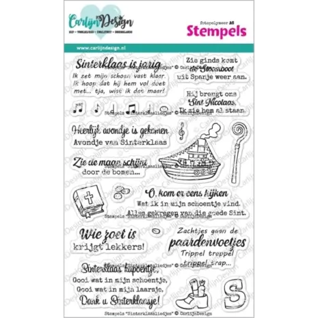 Carlijn Design Stempels Sinterklaas Liedjes (CDST-0156) Carlijn Design Stempels Sinterklaas Liedjes (CDST-0156)