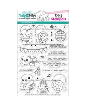 Carlijn Design Stempels Party Turtles (CDST-0157)