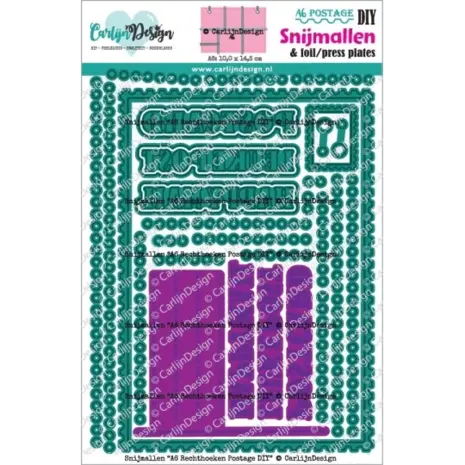 Carlijn Design Snijmallen A6 Rechthoeken Postage DIY (CDSN-0334) Carlijn Design Snijmallen A6 Rechthoeken Postage DIY (CDSN-0334)