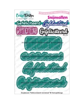 Carlijn Design Snijmallen Gefeliciteerd Variaties (CDSN-0339)