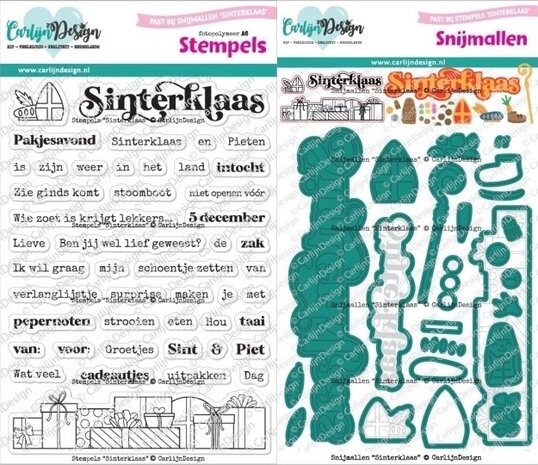 Carlijn Design Sinterklaas Stamp & Die DUO (CDST-0075/CDSN-0138) Carlijn Design Sinterklaas Stamp & Die DUO (CDST-0075/CDSN-0138)
