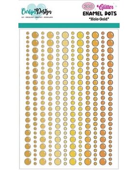 Carlijn Design Glitter Enamel Dots Holo Gold (CDED-0013)