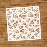 Evyre Scrapbooking Skeleton Hands 6x6 Inch Masking Stencil (ST003)