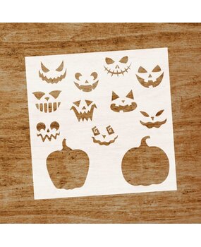 Evyre Scrapbooking Halloween Pumpkin 6x6 Inch Masking Stencil (ST009) Evyre Scrapbooking Halloween Pumpkin 6x6 Inch Masking Stencil (ST009)