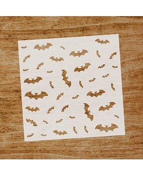 Evyre Scrapbooking Bats 6x6 Inch Masking Stencil (ST010) Evyre Scrapbooking Bats 6x6 Inch Masking Stencil (ST010)