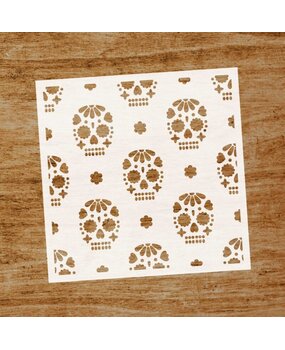 Evyre Scrapbooking Día de los Muertos 6x6 Inch Masking Stencil (ST014) Evyre Scrapbooking Día de los Muertos 6x6 Inch Masking Stencil (ST014)