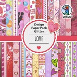 Ursus Love 6x6 Inch Glitter Paper Pack (41090002)