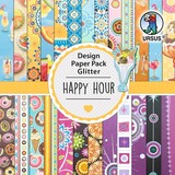 Ursus Happy Hour 6x6 Inch Glitter Paper Pack (41090005)
