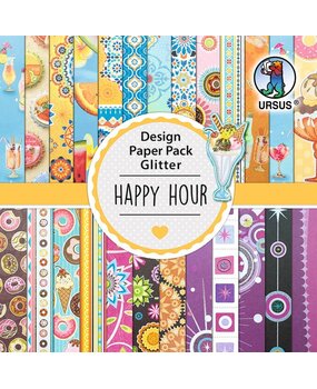 Ursus Happy Hour 6x6 Inch Glitter Paper Pack (41090005) Ursus Happy Hour 6x6 Inch Glitter Paper Pack (41090005)