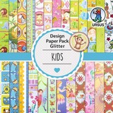 Ursus Kids 6x6 Inch Glitter Paper Pack (41090006)