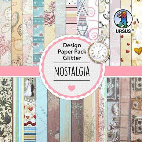 Ursus Nostalgia 6x6 Inch Glitter Paper Pack (41090007) Ursus Nostalgia 6x6 Inch Glitter Paper Pack (41090007)