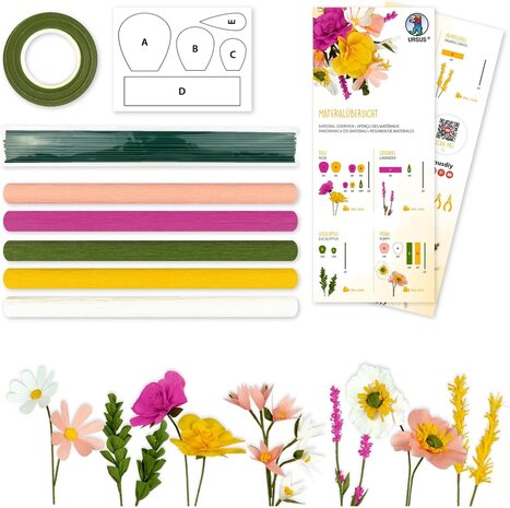 Ursus Crêpepapier Bloemen Set Geel (27030001F)