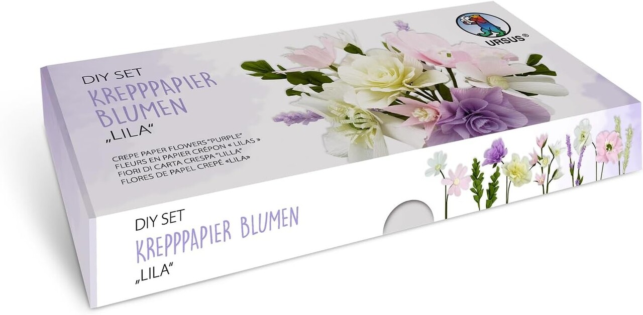 Ursus Crêpepapier Bloemen Set Lila (27030002F)