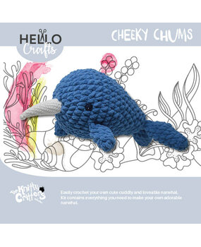 Hello Crafts Cheeky Chums Narwhal Haakset (KC857)