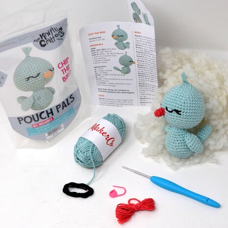 Hello Crafts Pouch Pals Chip The Bird Haakset (KC781) Hello Crafts Pouch Pals Chip The Bird Haakset (KC781)