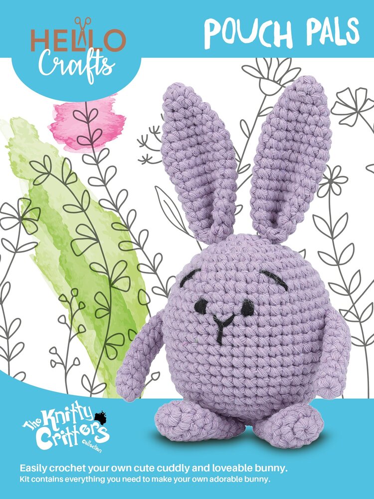 Hello Crafts Pouch Pals Pete The Bunny Haakset (KC787) Hello Crafts Pouch Pals Pete The Bunny Haakset (KC787)