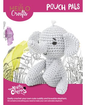 Hello Crafts Pouch Pals Ross The Elephant Haakset (KC790) Hello Crafts Pouch Pals Ross The Elephant Haakset (KC790)