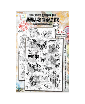 AALL and Create Rub-Ons A5 Grit & Grace (AALL-RO-020) AALL and Create Rub-Ons A5 Grit & Grace (AALL-RO-020)