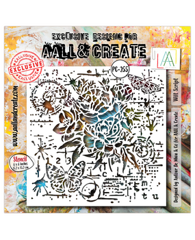 AALL and Create Masking Stencil 6x6 Inch Wilt Script (AALL-PC-255) AALL and Create Masking Stencil 6x6 Inch Wilt Script (AALL-PC-255)