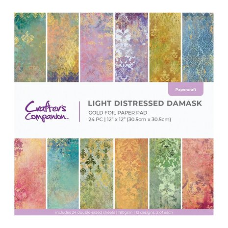 Crafter's Companion PRE-ORDER Light Distressed Damask 12x12 Inch Paper Pad (CC-PAD12-LDDA) Crafter's Companion PRE-ORDER Light Distressed Damask 12x12 Inch Paper Pad (CC-PAD12-LDDA)