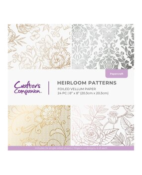 Crafter's Companion PRE-ORDER Heirloom Patterns 8x8 Inch Vellum Pad (CC-VELPAD8-HP) Crafter's Companion PRE-ORDER Heirloom Patterns 8x8 Inch Vellum Pad (CC-VELPAD8-HP)