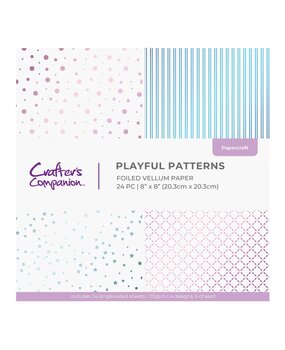 Crafter's Companion PRE-ORDER Playful Patterns 8x8 Inch Vellum Pad (CC-VELPAD8-PP) Crafter's Companion PRE-ORDER Playful Patterns 8x8 Inch Vellum Pad (CC-VELPAD8-PP)