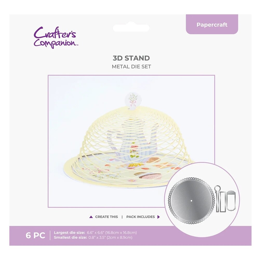 Crafter's Companion PRE-ORDER Cake Stand Dies (CC-MD-3DSTAN) Crafter's Companion PRE-ORDER Cake Stand Dies (CC-MD-3DSTAN)