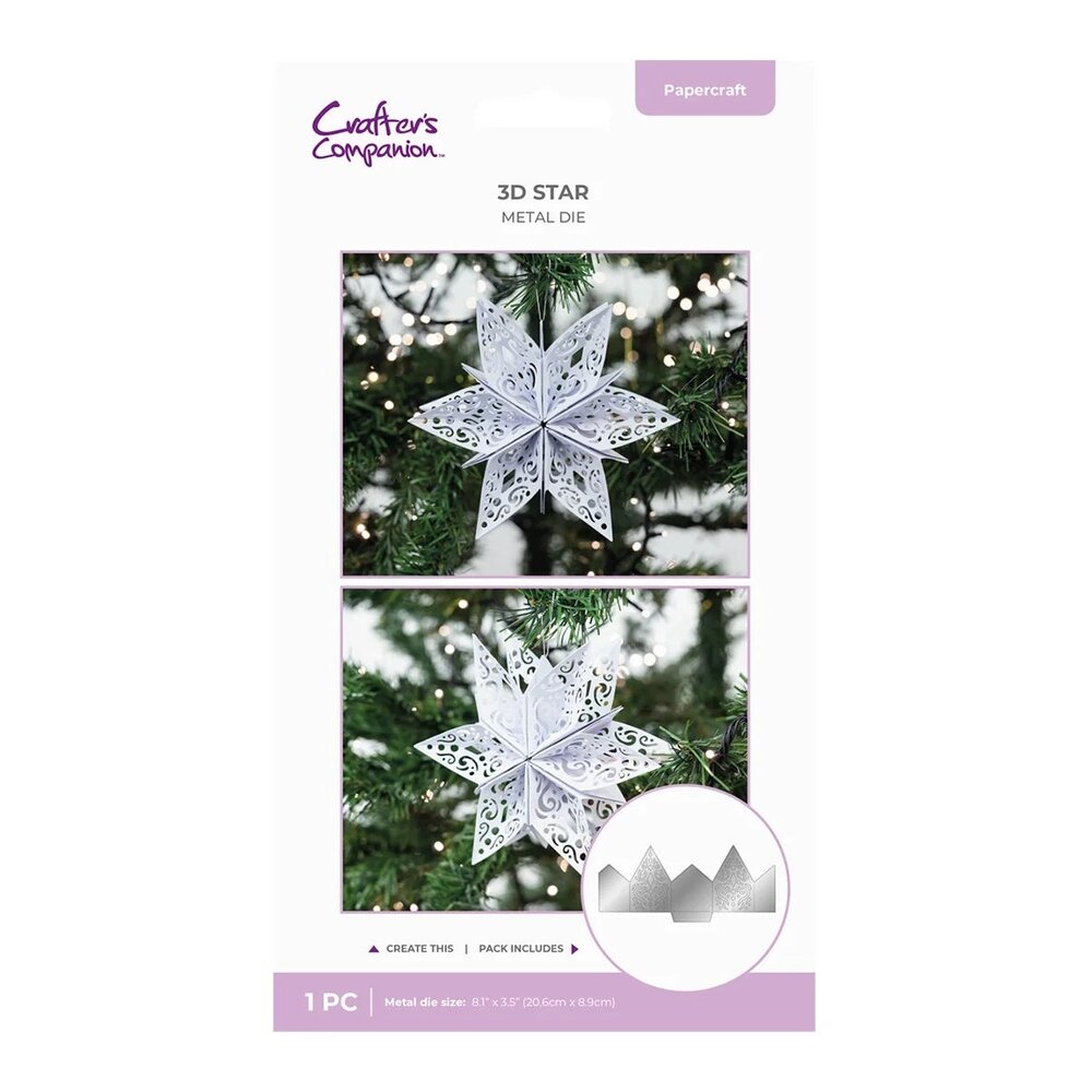 Crafter's Companion PRE-ORDER 3D Star Dies (CC-MD-3DSTA) Crafter's Companion PRE-ORDER 3D Star Dies (CC-MD-3DSTA)