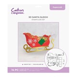Crafter's Companion PRE-ORDER 3D Santa Sleigh Stamp & Dies (CC-STD-3DSSLE)