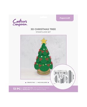 Crafter's Companion PRE-ORDER 3D Christmas Tree Stamp & Dies (CC-STD-3DXTRE)
