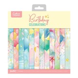 Crafter's Companion PRE-ORDER Birthday Celebrations 8x8 Inch Paper Pad (CC-BC-PAD8)