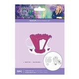 Crafter's Companion PRE-ORDER The Gilded Age Die & Stencil Set Teacup (SS-TGA-MD-STEN-TC)
