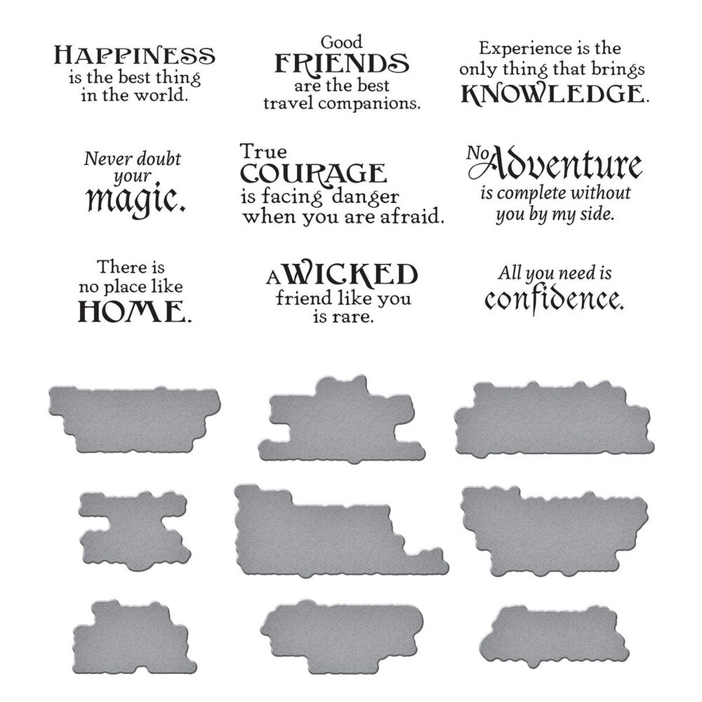 Spellbinders Wonder of Oz Sentiments Press Plate & Die Set (BP-331) Spellbinders Wonder of Oz Sentiments Press Plate & Die Set (BP-331)