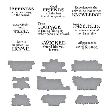 Spellbinders Wonder of Oz Sentiments Press Plate & Die Set (BP-331) Spellbinders Wonder of Oz Sentiments Press Plate & Die Set (BP-331)