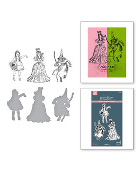 Spellbinders PRE-ORDER Wonder of Oz Dorothy & the Witches Press Plate & Die Set (BP-333)