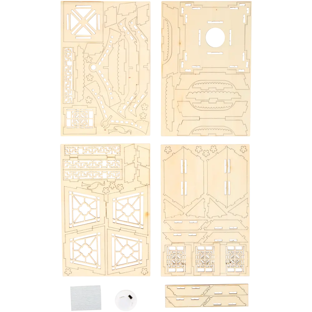 DécoTime DIY Wooden Lantern Japanese Pagoda (3210789) DécoTime DIY Wooden Lantern Japanese Pagoda (3210789)