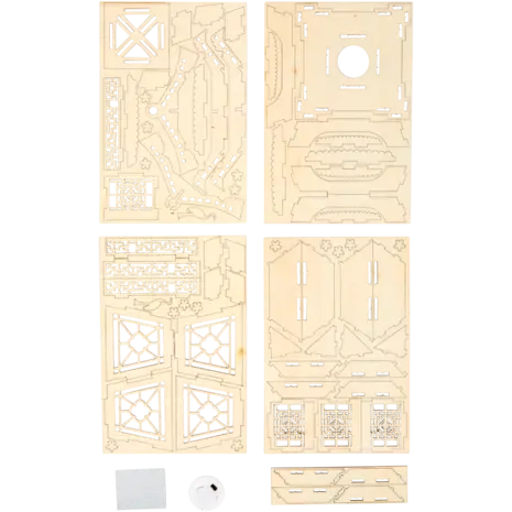 DécoTime DIY Wooden Lantern Japanese Pagoda (3210789) DécoTime DIY Wooden Lantern Japanese Pagoda (3210789)