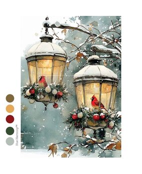 Re-Design Cardinal Christmas A4 Decoupage Fiber (678302)