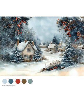 Re-Design Winter Hearth A4 Decoupage Fiber (678371)