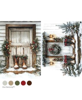 Re-Design Plaid & Pine A4 Decoupage Fiber (678449)