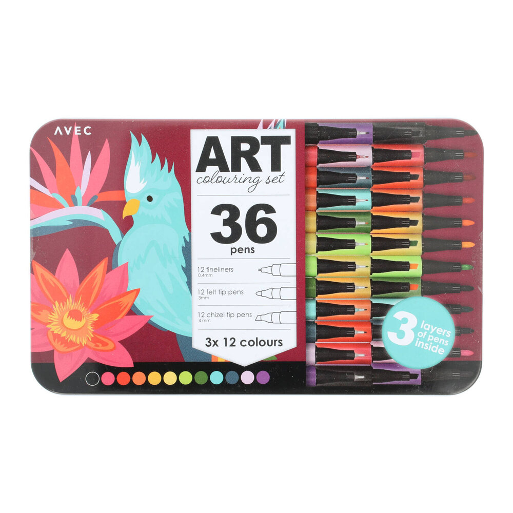 AVEC Art Colouring Set 36 Pens (3216508)