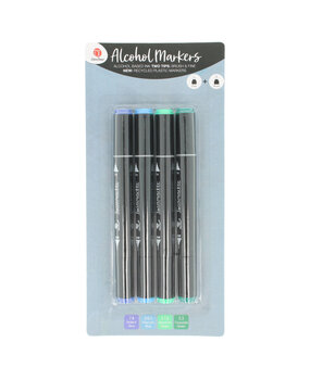 DécoTime 4 Alcohol Markers Peacock Blue (3005417)