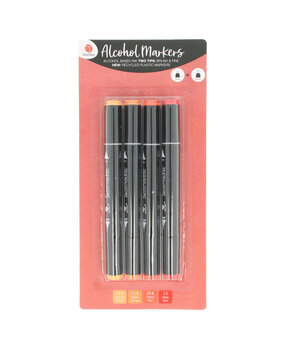 DécoTime 4 Alcohol Markers Poppy Red (3005417)