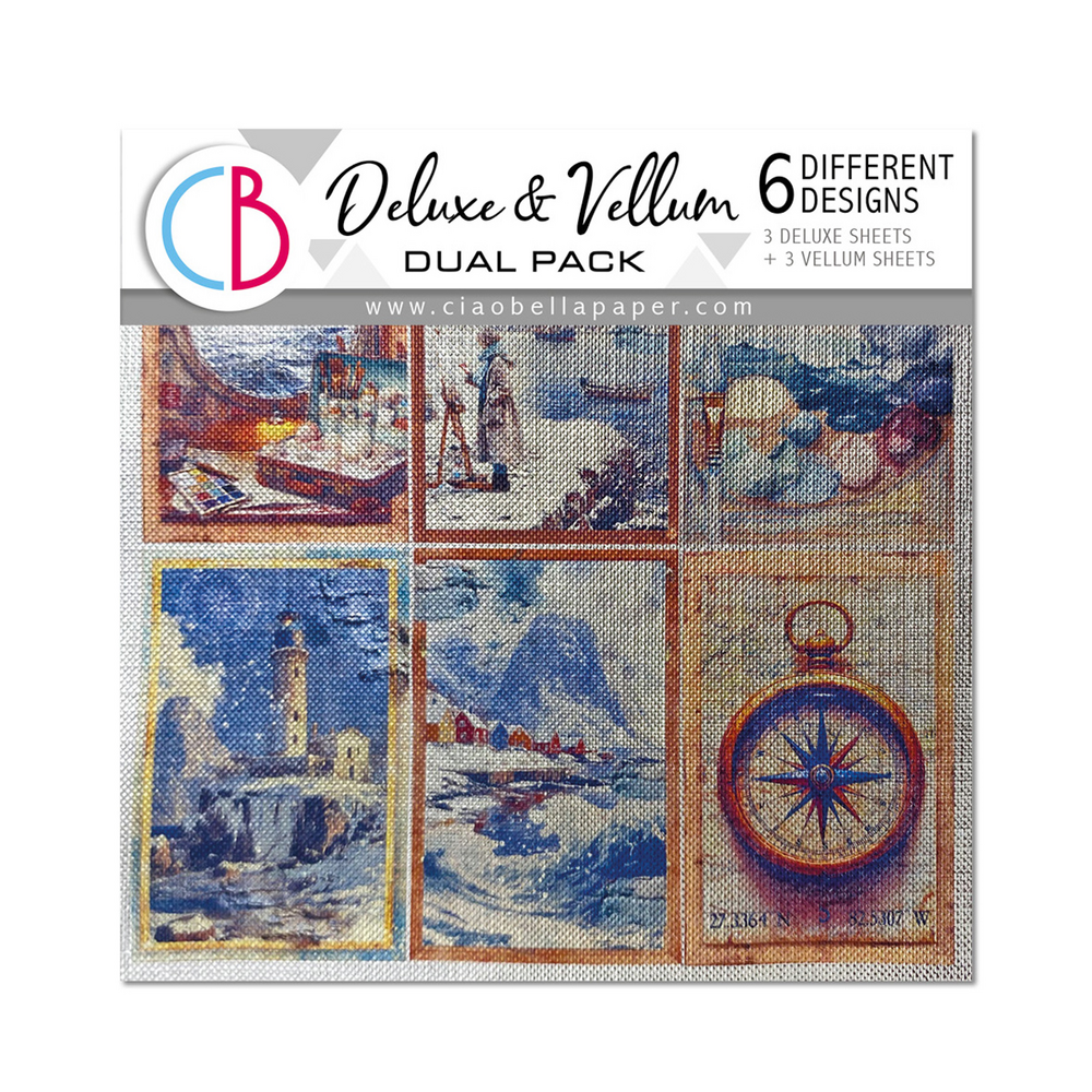 Ciao Bella Papercrafting An Artist Journey 6x6 Inch Deluxe Paper & Vellum Dual Pack (CBXQ005) Ciao Bella Papercrafting An Artist Journey 6x6 Inch Deluxe Paper & Vellum Dual Pack (CBXQ005)