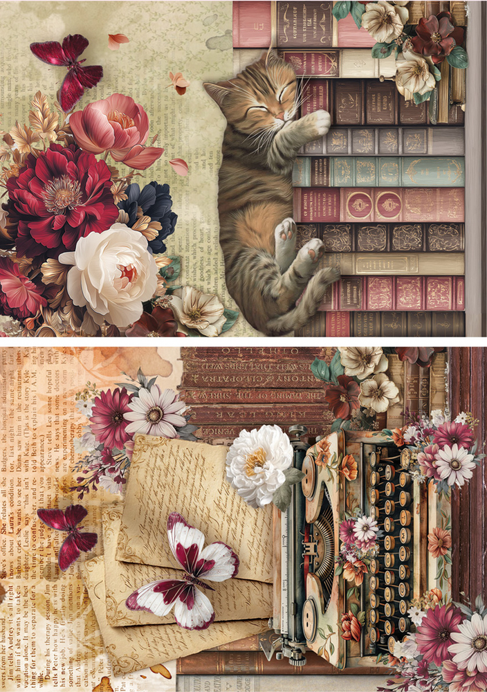 Ciao Bella Papercrafting Book Lovers A5 Mixed Rice Papers (CBRS026)