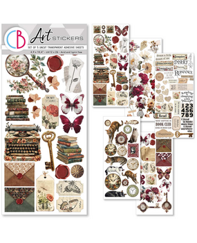 Ciao Bella Papercrafting Book Lover Art Stickers (CBI007) Ciao Bella Papercrafting Book Lover Art Stickers (CBI007)