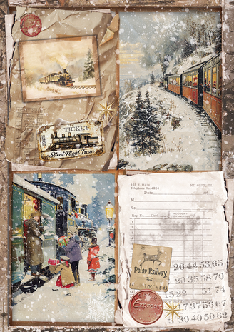 Ciao Bella Papercrafting Polar Railway A5 Mixed Rice Papers (CBRS029) Ciao Bella Papercrafting Polar Railway A5 Mixed Rice Papers (CBRS029)