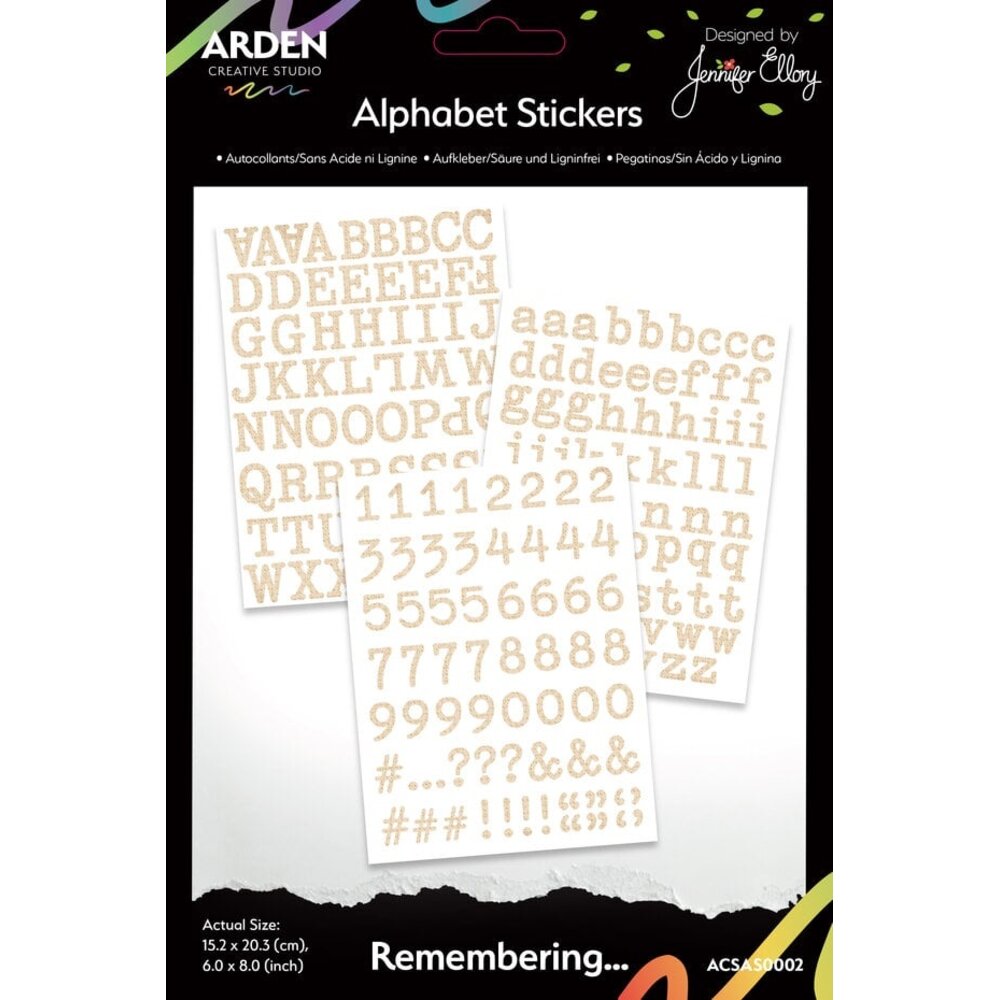 Arden Creative Studio Remembering... Alphabet Stickers (ACSAS0002 ...