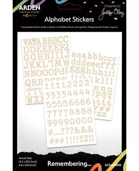 Arden Creative Studio Remembering... Alphabet Stickers (ACSAS0002) Arden Creative Studio Remembering... Alphabet Stickers (ACSAS0002)